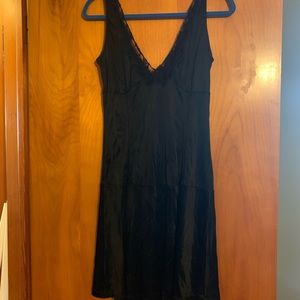 MNG Black Silky Dress